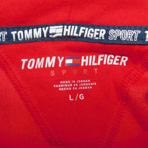 Tommy Hilfiger Sport Womens L Red Cowl neck Pullover Fleece Sweater - Picture 4 of 9